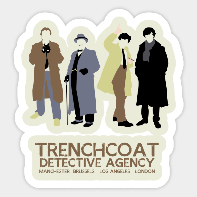 Trenchcoat Detective Agency Sticker by Paulychilds